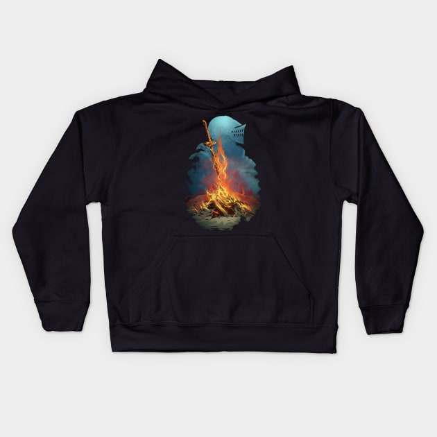 dark souls Kids Hoodie by retinac 